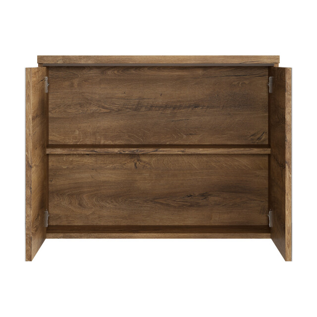 Badplaats Badkamerkast paso 80 x 20 x 60 cm bruin eiken spiegelkast badkamer 3181322 large