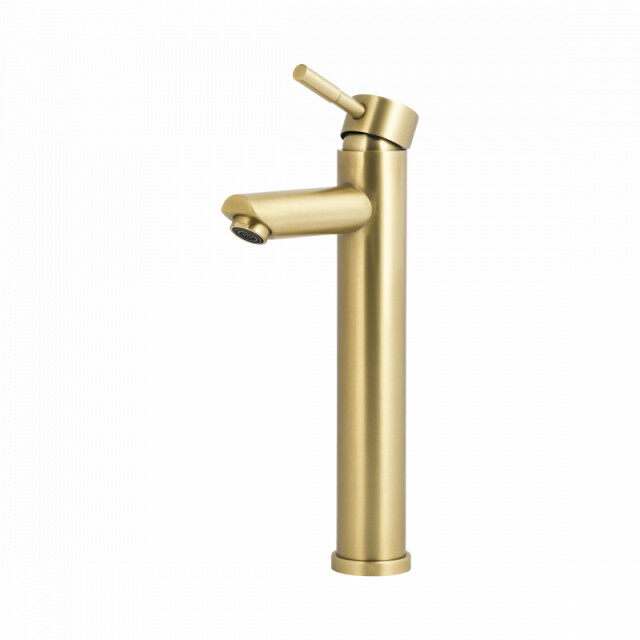 Luzzo ® como brushed brass hoog rvs wastafelkraan hoog - 3047854 large