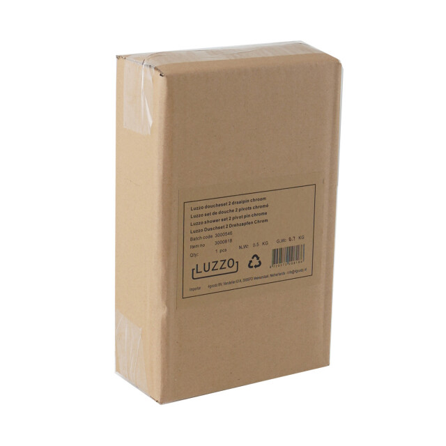 Luzzo ® flat doucheset bestaande uit douchekop met slang chroom 3047914 large