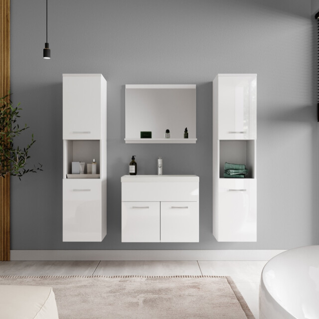 Badplaats Badkamermeubel set montreal xl 60 x 35 cm hoogglans badmeubel 3181384 large