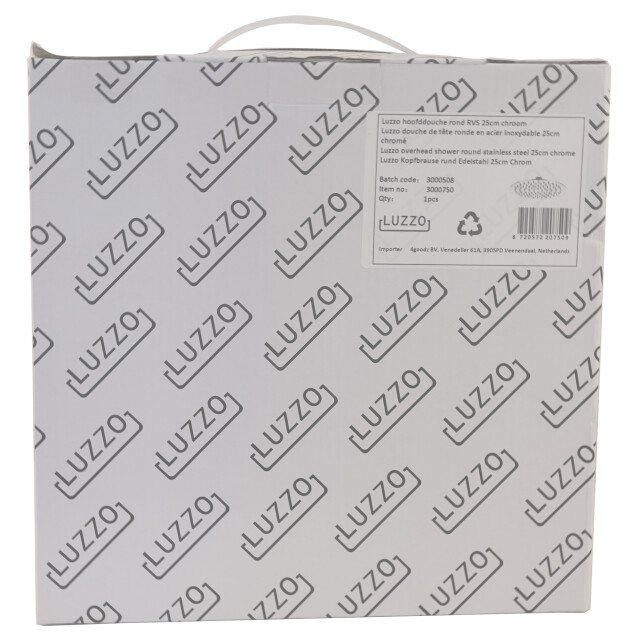 Luzzo ® regendouchekop Ø25 cm hoofddouche rond rvs Ø25 cm douchekop extra plat 3047892 large