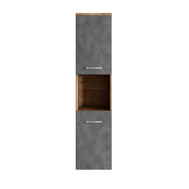 Badplaats Badkamerkast montreal 30 x 30 x 131 cm kastanje eiken met donker 3181080 large