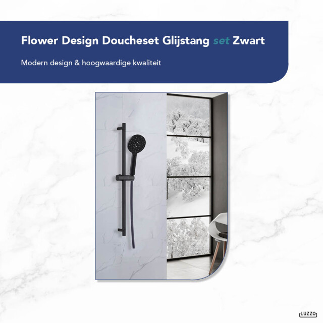 Luzzo ® flower design doucheset glijstang-set - 3047833 large