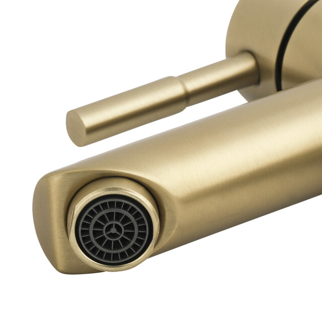 Luzzo ® como brushed brass hoog rvs wastafelkraan hoog - 3047854 large