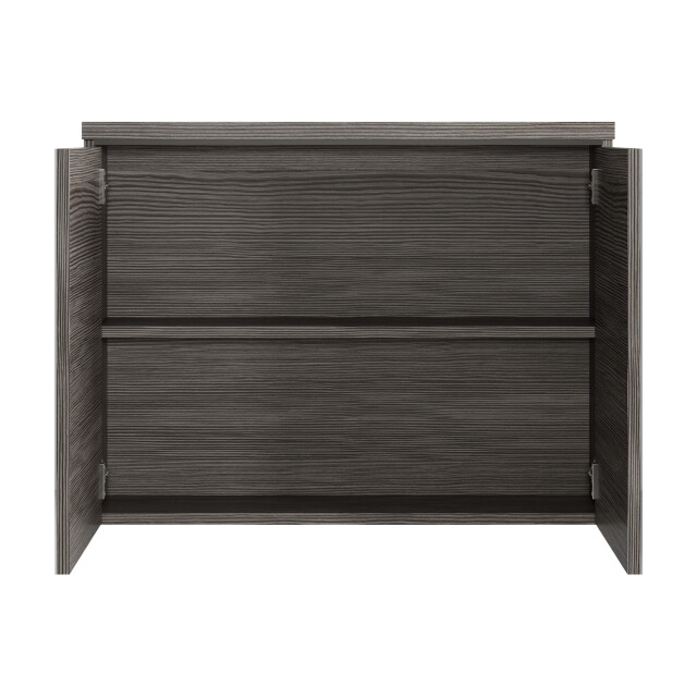 Badplaats Badkamerkast paso 80 x 20 x 60 cm grijs eiken spiegelkast badkamer 3181323 large