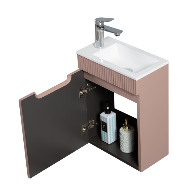 Badplaats Toiletmeubel thermis 40 x 22 cm mat fonteinmeubel met witte 3181028 large