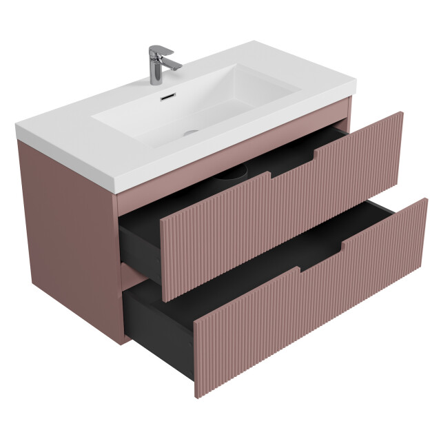 Badplaats Badkamermeubel set thermis 100cm - badmeubel met wastafel 3181098 large