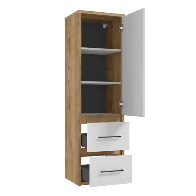 Badplaats Badkamerkast elano 46 x 38 x 154 cm met hoogglans wit - 3180930 large