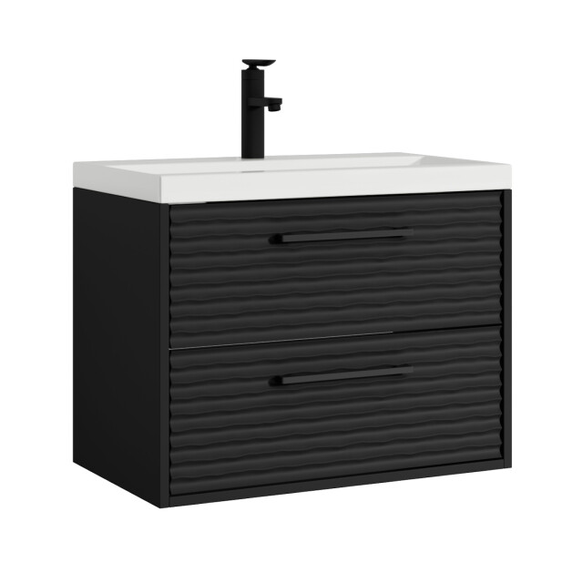 Badplaats Badkamermeubel set etna 01 60 cm mat zwart badmeubel met wastafel 3180965 large