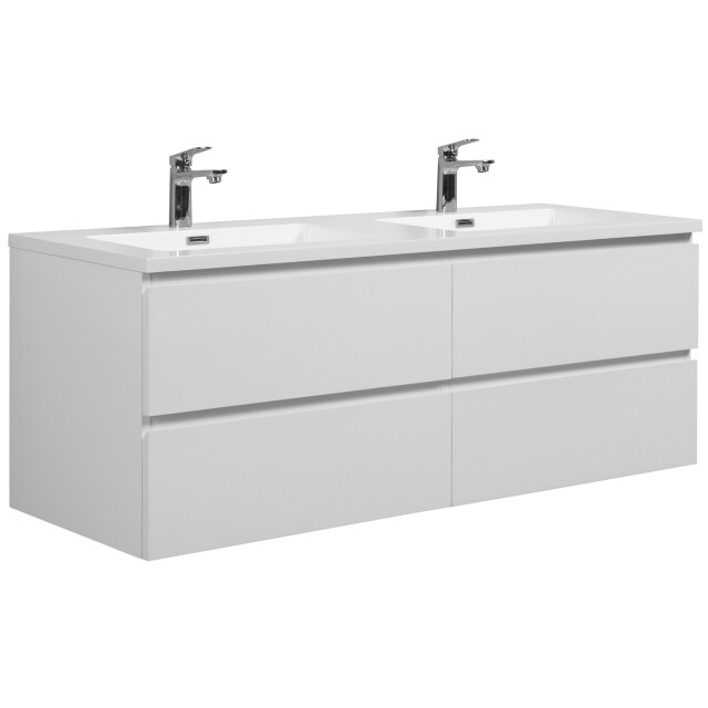 Badplaats Badkamermeubel set angela 140cm hoogglans badmeubel met 3244665 large