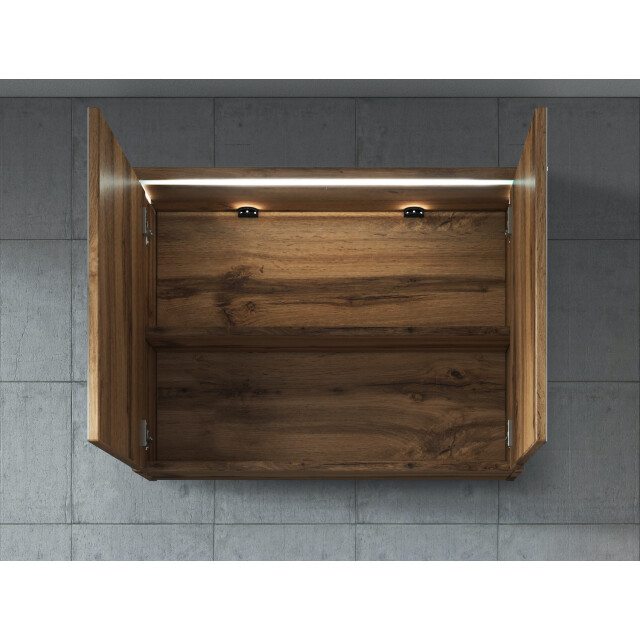 Badplaats Badkamerkast paso 80 x 20 x 60 cm eiken spiegelkast badkamer 3181320 large