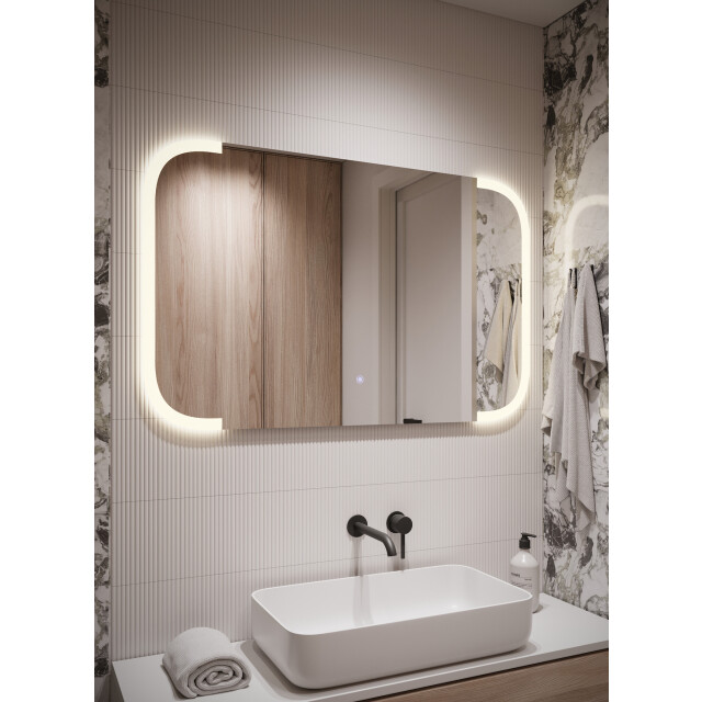 Badplaats Badkamerspiegel franca led 100 x 60 cm led verlichting badkamer 3180904 large