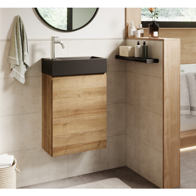 Badplaats Toiletmeubel angela 40 x 22 cm - fonteinmeubel met zwarte 3181211 large