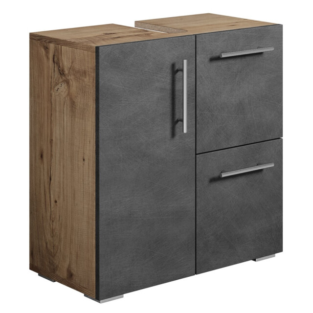 Badplaats Wastafel onderkast mars 60 x 30 x 60 cm kastanje eiken met donker 3181132 large