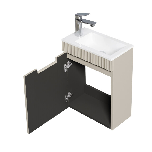 Badplaats Toiletmeubel thermis 40 x 22 cm - fonteinmeubel met witte 3244655 large