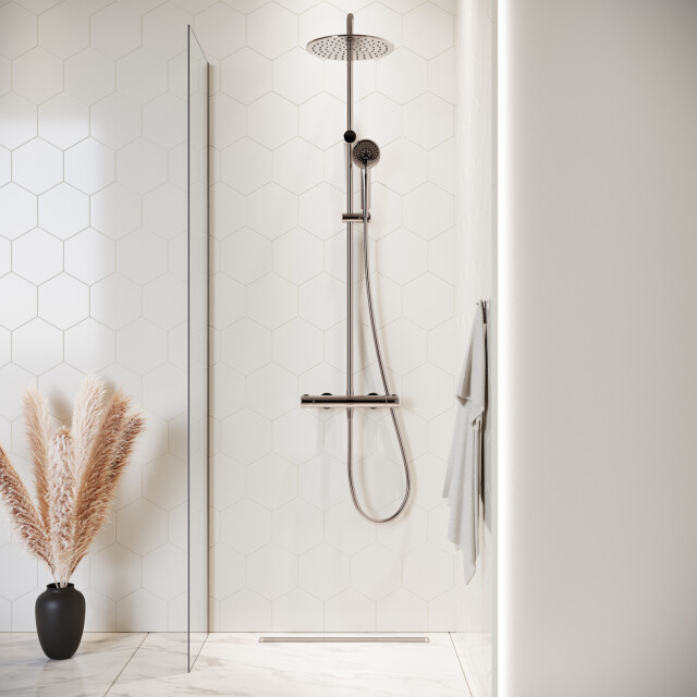 Badplaats Douchewand florida 30 x 200 cm chroom – inloopdouche 8 mm 3236468 large