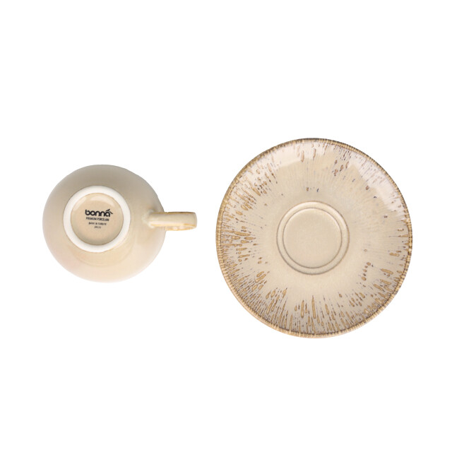 Bonna Thee kopjes & schotel sand snell porselein set van 6 3069990 large