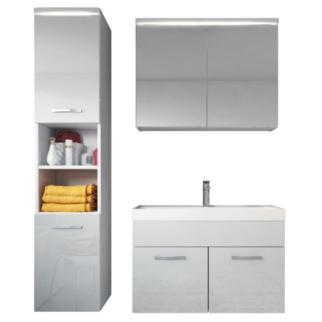 Badplaats Badkamermeubel set paso 80 x 40 cm hoogglans badmeubel met 3198693 large
