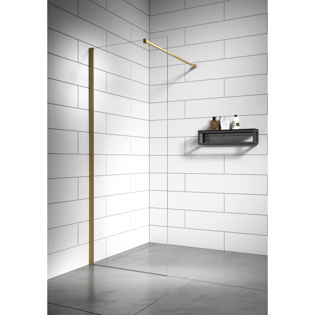 Badplaats Douchewand florida 50 x 200 cm goud – inloopdouche 8 mm 3080955 large