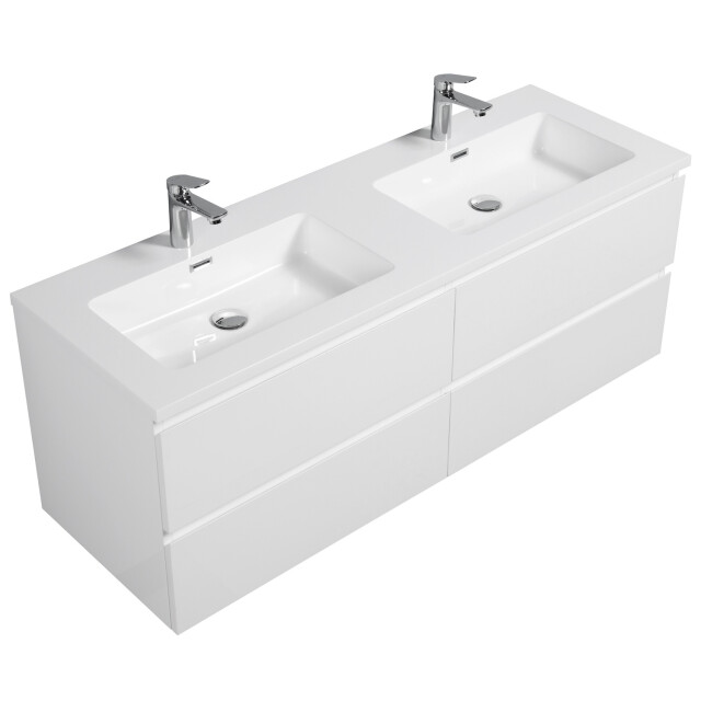 Badplaats Badkamermeubel set angela 140cm hoogglans badmeubel met 3244665 large