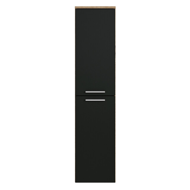 Badplaats Badkamerkast saturnus 35 x 35 x 130 cm kastanje eiken met zwart - 3181130 large