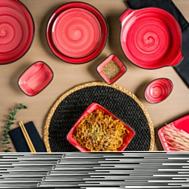 Bonna Pizzabord aura passion porselein 32 cm set van 2 3069949 large