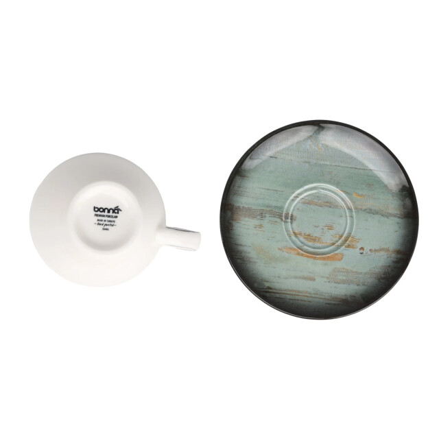 Bonna Thee kopjes & schotel madera porselein set van 6 3069279 large
