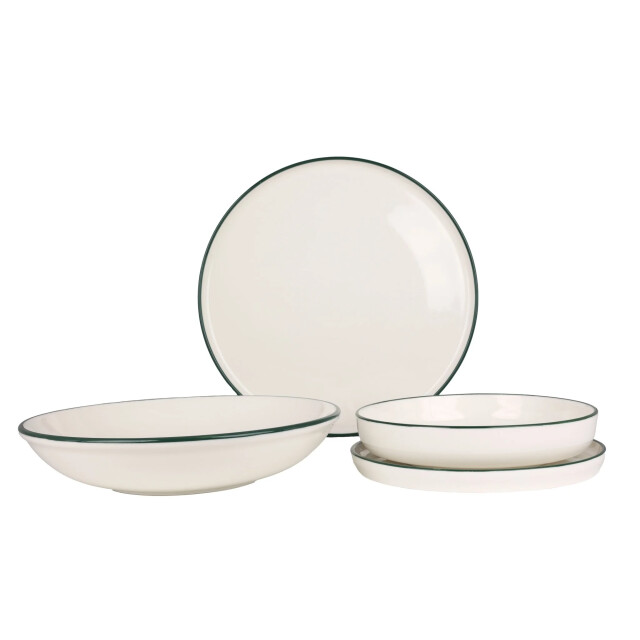 Rinart Serviesset green edge 24 delig 6 personen porselein 3069368 large