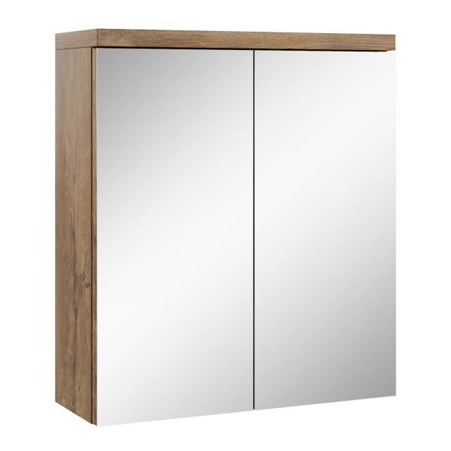 Badplaats Spiegelkast toledo 60 x 20 x 60 cm bruin eiken badkamerkast 3181316 large