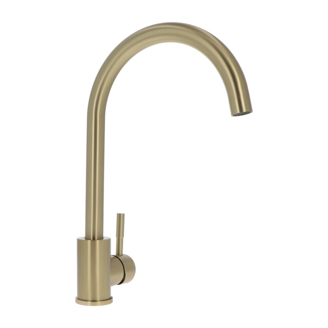 Luzzo ® iseo keukenkraan brushed brass rvs mengkraan keuken - 3047886 large