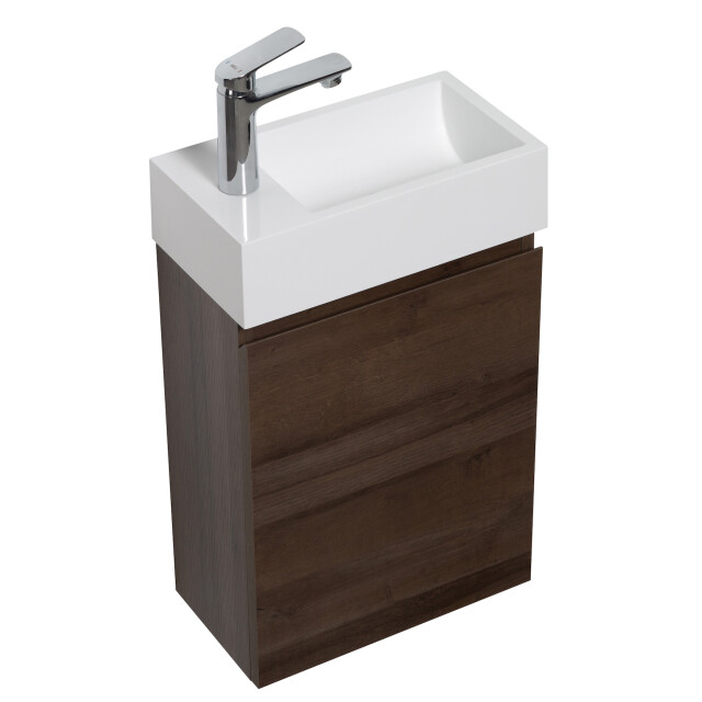 Badplaats Toiletmeubel angela 40 x 22 cm bruin fonteinmeubel met 3181352 large