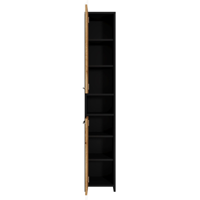 Badplaats Badkamerkast nemo 32 x 29 x 190 cm eiken met mat zwart staande 3180941 large