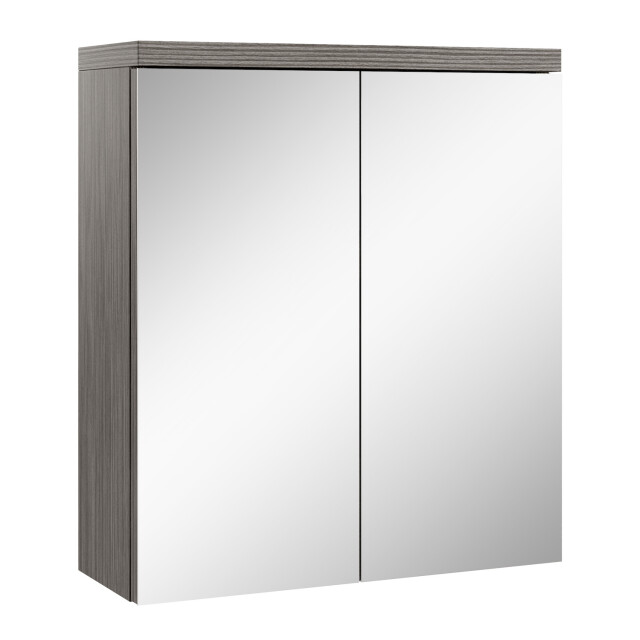 Badplaats Spiegelkast toledo 60 x 20 x 60 cm grijs eiken badkamerkast 3181317 large