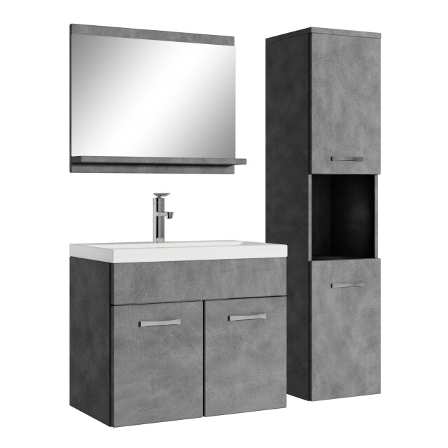 Badplaats Badkamermeubel set montreal 60 x 35 cm - badmeubel met spiegel 3181394 large