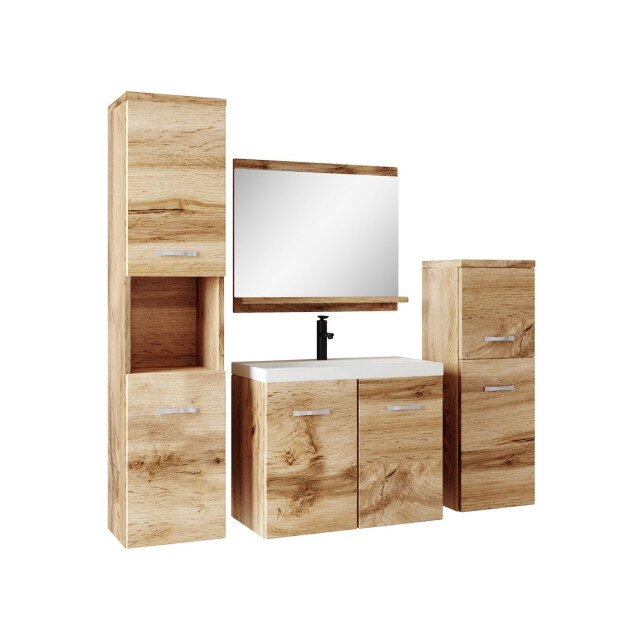 Badplaats Badkamermeubel set malo 60 x 35 cm - badmeubel met spiegel en 3181409 large