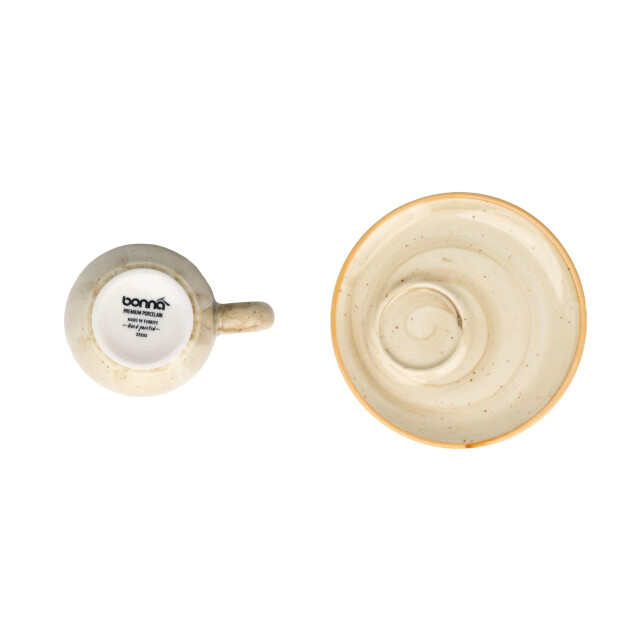 Bonna Espresso kopjes & schotel aura terrain porselein set van 6 3070009 large