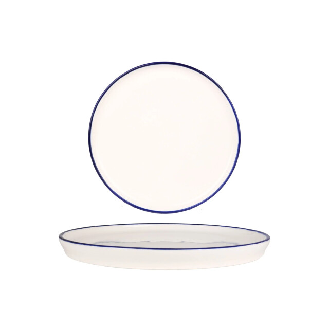 Rinart Dessertbord blue edge porselein 20 cm set van 6 3069310 large