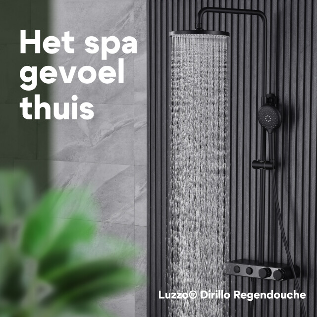 Luzzo ® dirillo regendouche thermostaat met planchet mat 3047846 large
