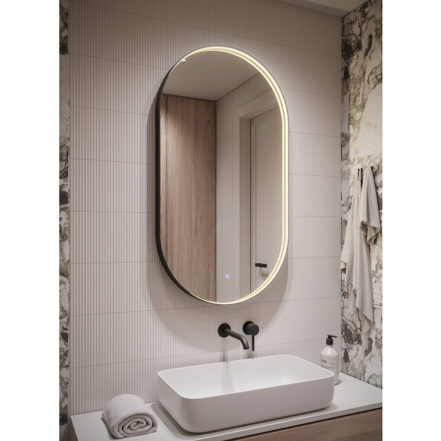 Badplaats Badkamerspiegel malta led 45 x 80 cm led verlichting badkamer 3180903 large