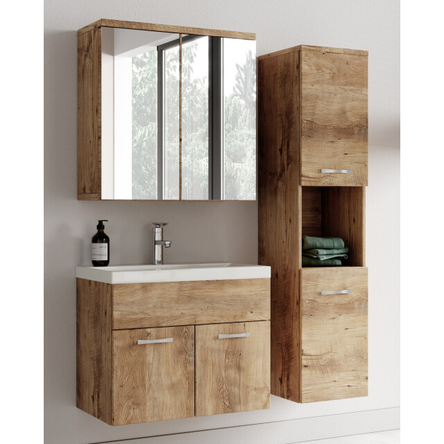 Badplaats Badkamermeubel set montreal 01 60 cm kastanje eiken badmeubel met 3181076 large