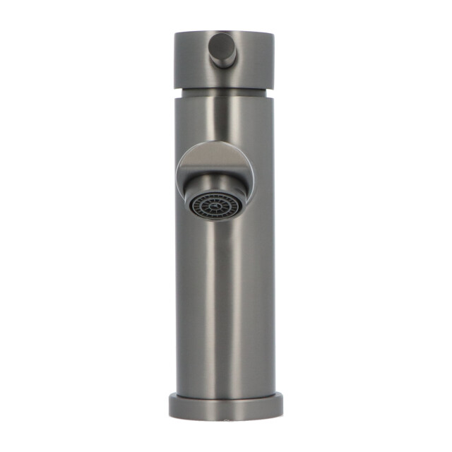 Luzzo ® como gun metal rvs wastafelkraan laag zilver 3047856 large