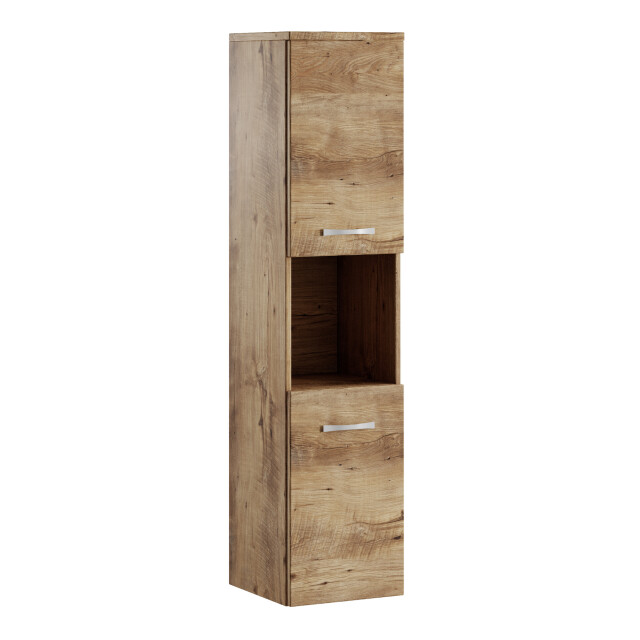Badplaats Badkamerkast montreal 30 x 30 x 131 cm kastanje eiken hangende 3181297 large