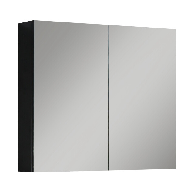 Badplaats Badkamerkast cuba 80 x 16 x 70 cm mat zwart spiegelkast badkamer 3181022 large