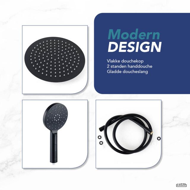 Luzzo ® 25 cm regendouche met thermostaatkraan - 3047804 large