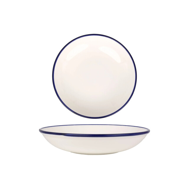 Rinart Diepbord blue edge porselein 25 cm (1300cc) set van 6 3069308 large