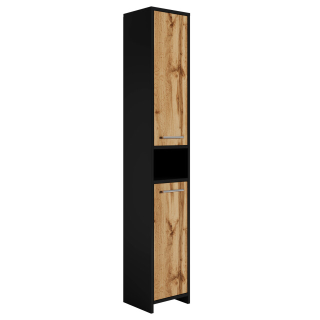 Badplaats Badkamerkast nemo 32 x 29 x 190 cm eiken met mat zwart staande 3180941 large