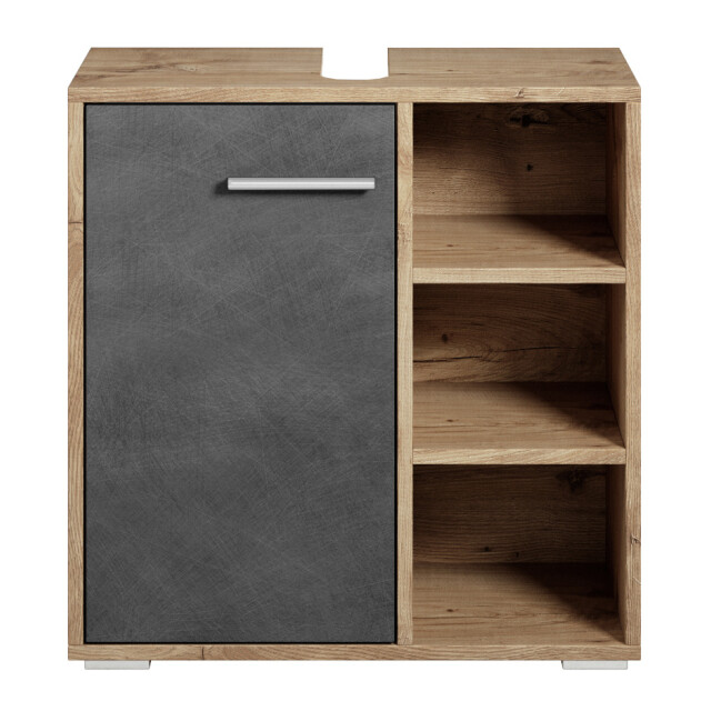 Badplaats Wastafel onderkast neptunus 60 x 28 x 60 cm kastanje eiken met 3181148 large