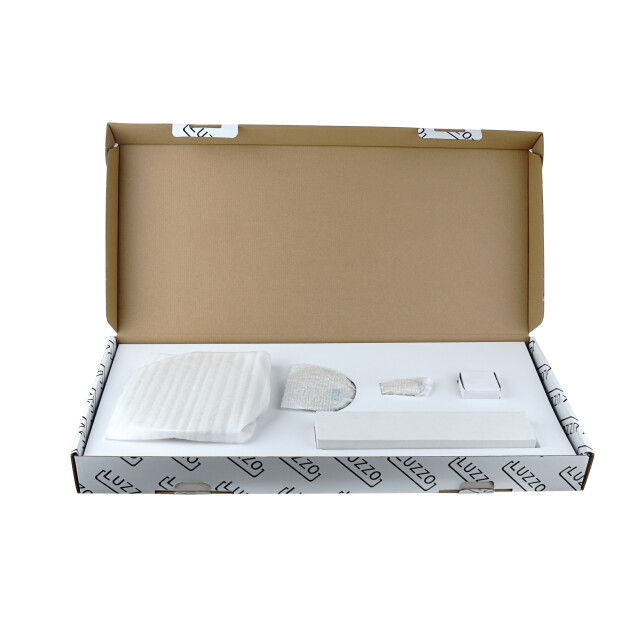 Luzzo ® pvd regendouche brushed brass met thermostaatkraan 25cm 3047808 large