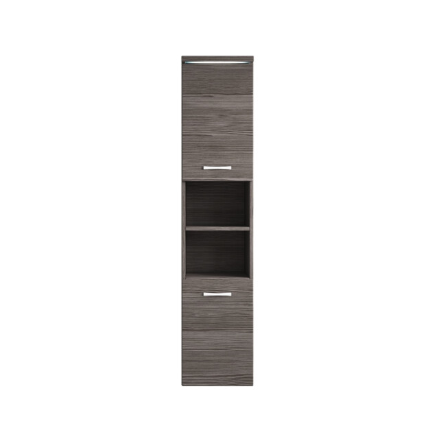 Badplaats Badkamerkast paso 35 x 35 x 160 cm grijs eiken hangende kolomkast 3181283 large