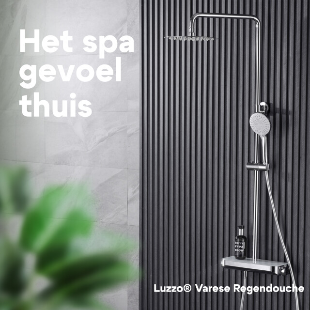 Luzzo ® varese regendouche thermostaat met planchet -chroom/ 3047848 large